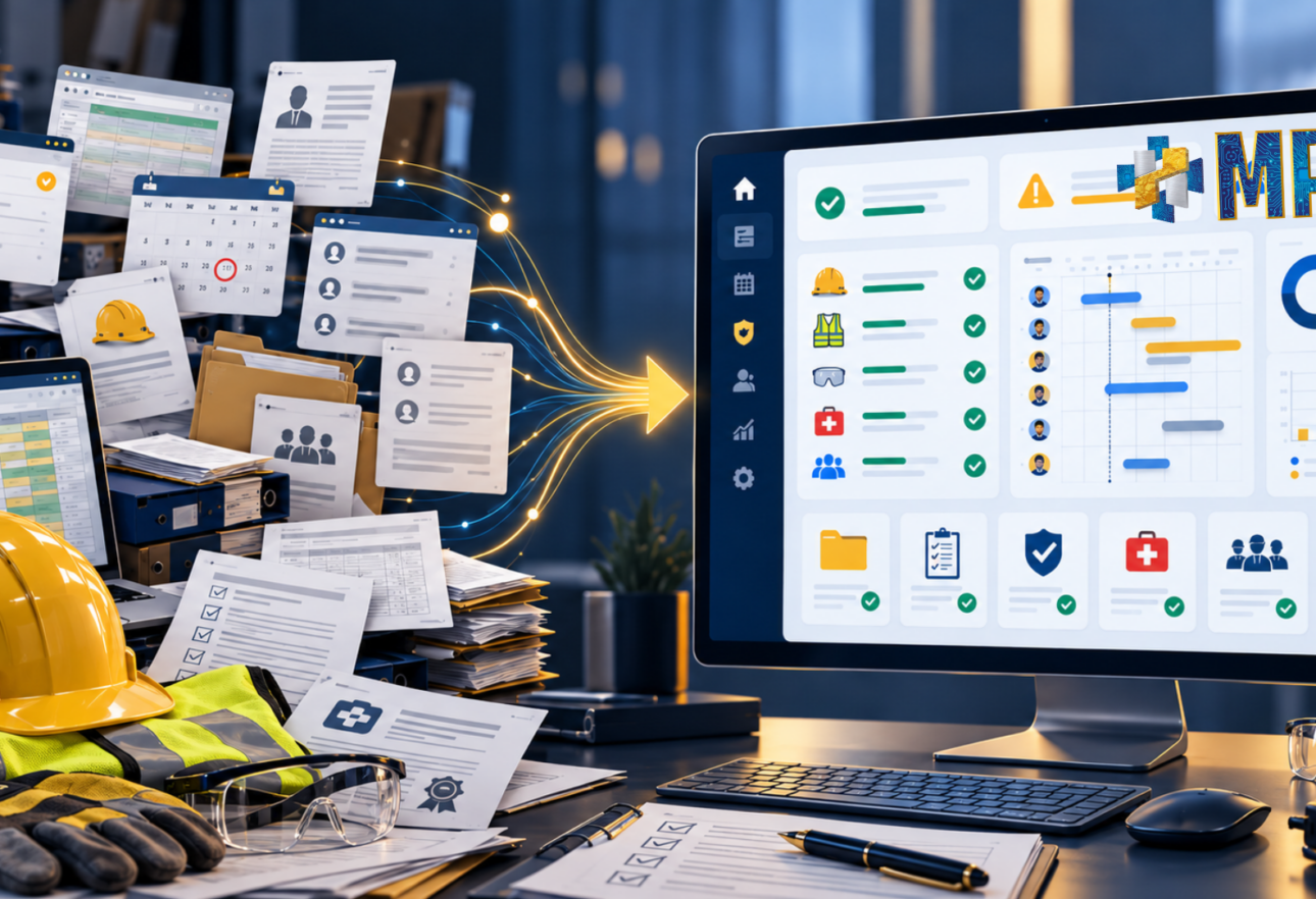 Dashboard per la digitalizzazione della sicurezza sul lavoro con scadenze, documenti, alert ed evidenze